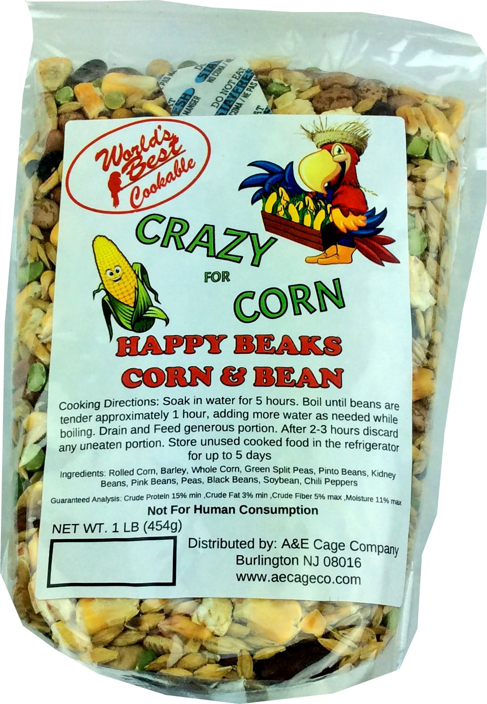 Crazy for Corn Happy Beaks Corn and Bean Bird Food 1lb