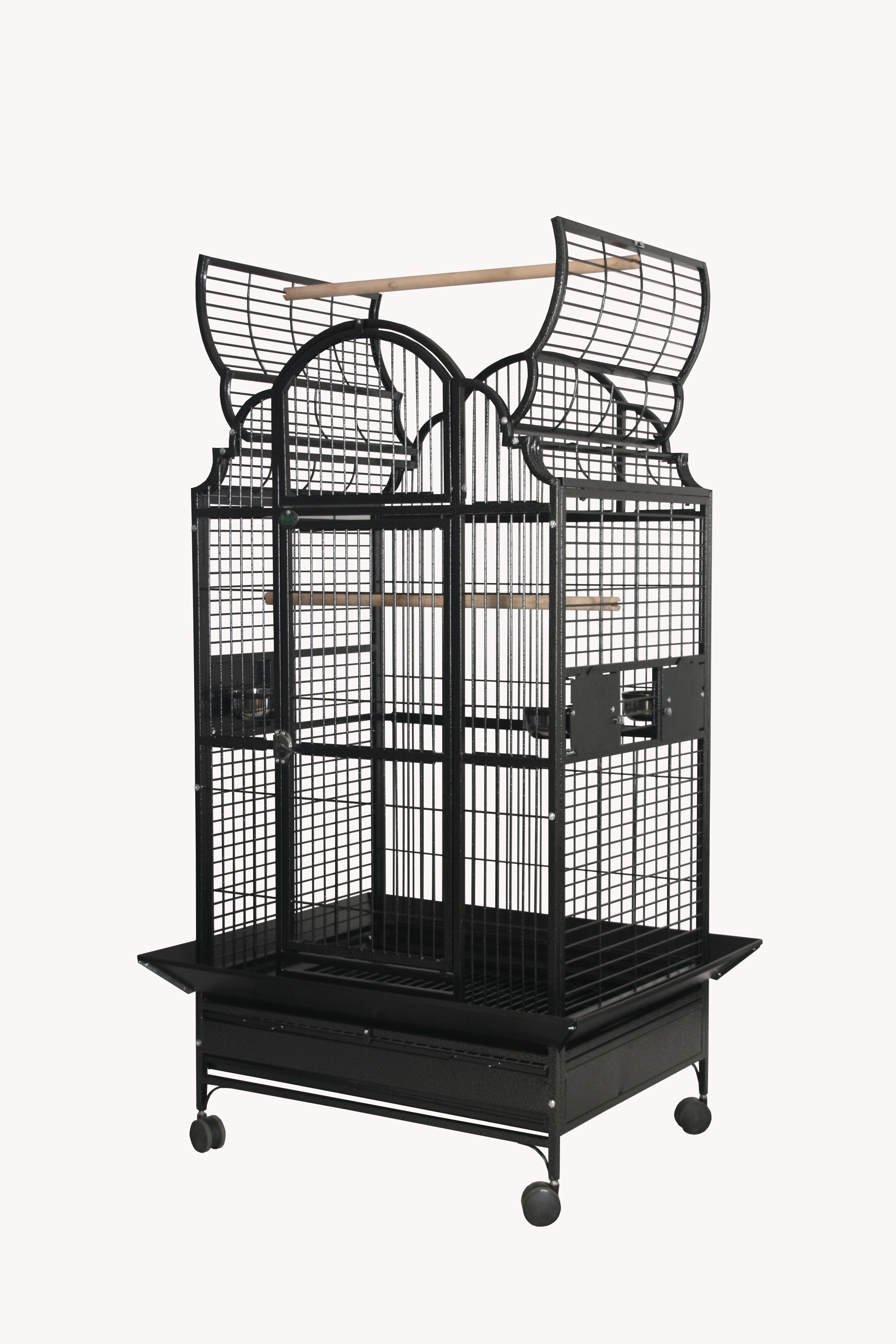 GC63628 Black 36"x28"x72" Opening Victorian Top Cage