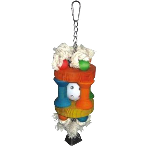 Happy Beaks Wiffle Ball In Solitude Bird Toy (644472991215)