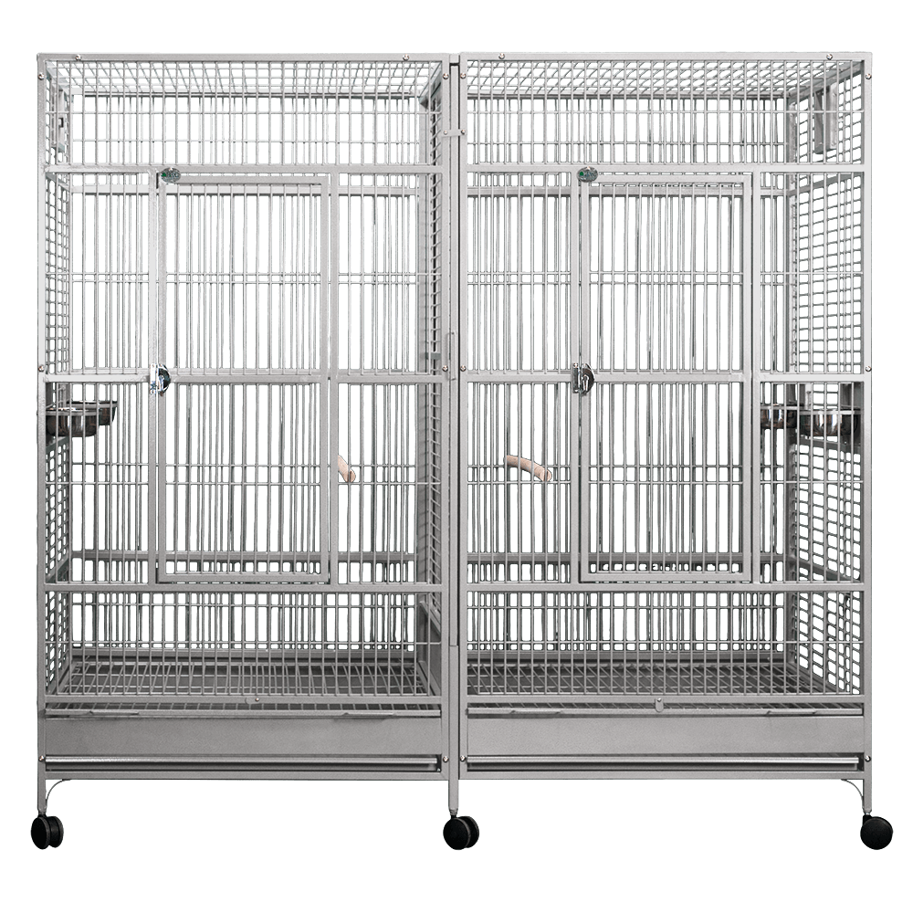 8040FL Stainless Steel 80 x40 x74 Stainless Steel Huge Double Macaw