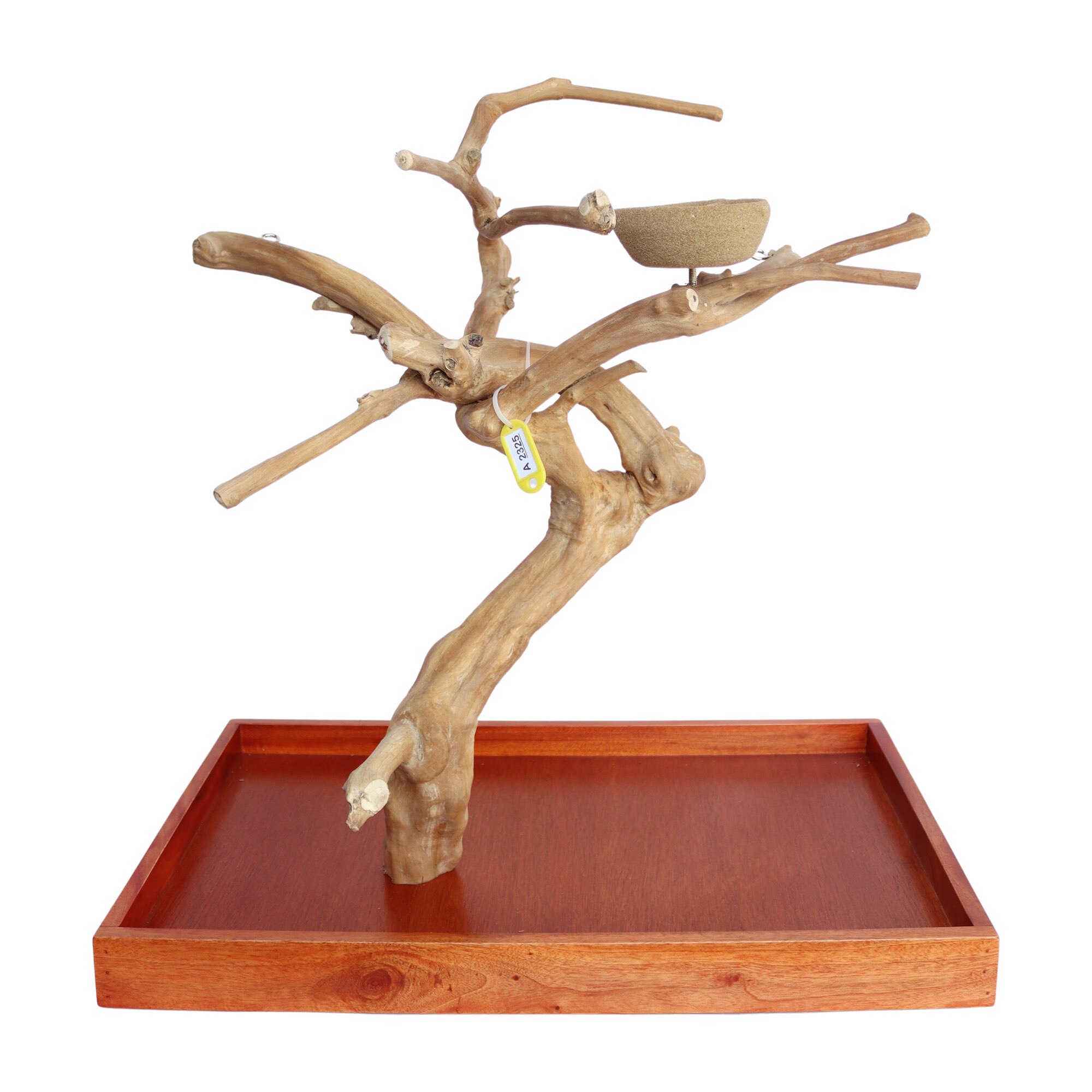PYT-AE500M-A2325 - 22"x14"x22" Medium Java Wood Table Top Play Stand