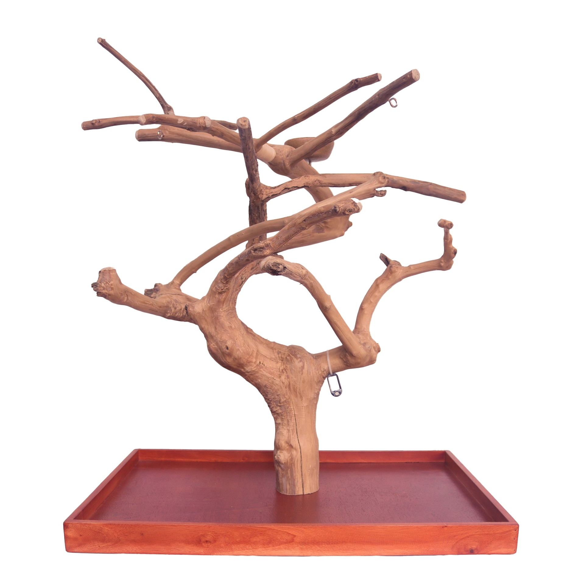 PYT-AE500L-A3409 - 28"x18" Large Java Wood Table Top Play Stand